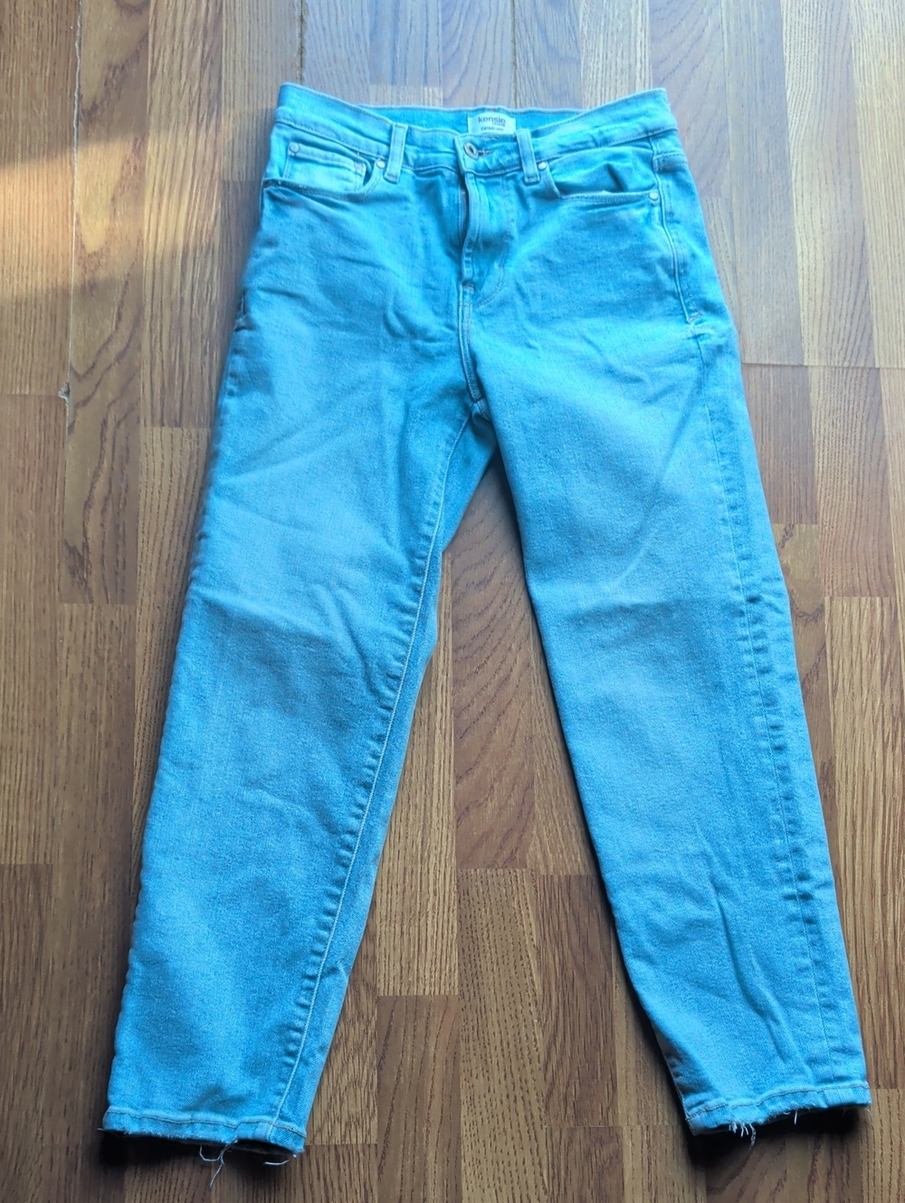Kensie Light Blue High-Rise Straight Jeans